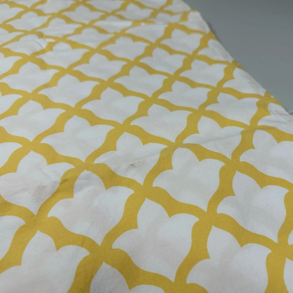 Pottery Barn Marlo Marigold Trellis Print Cotton Shower Curtain
